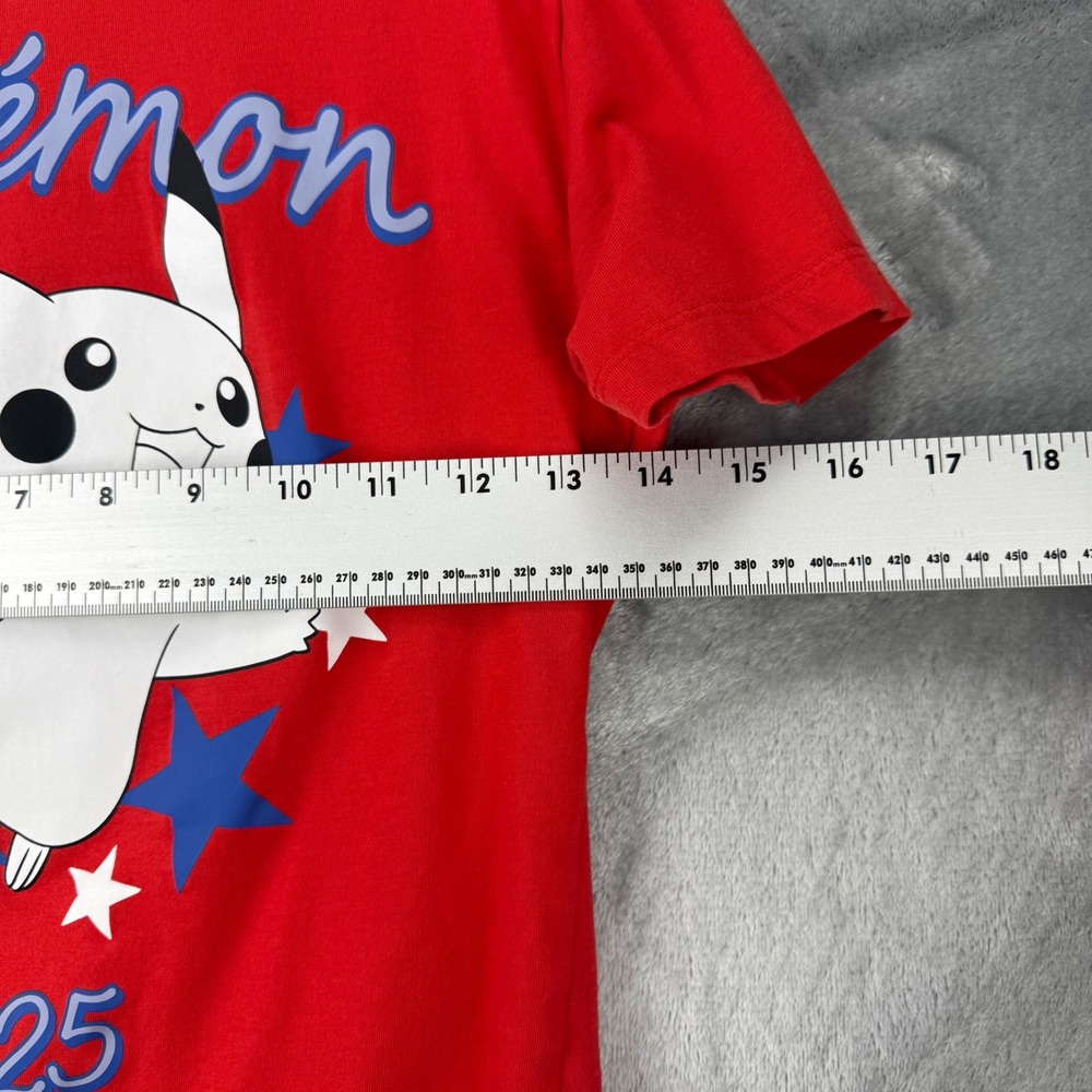 Pokemon Pikachu Red Graphic T-Shirt Kids Medium #0025 Stars Mad Engine MD - Picture 3 of 10